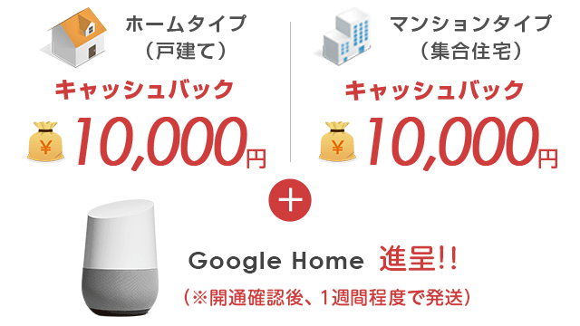 ネット+電話をお申し込みの場合
