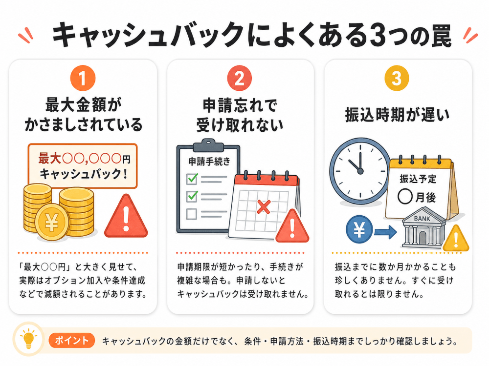 auひかりのキャッシュバックの罠